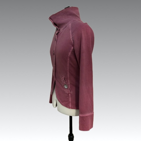 Vintage prAna Breathe Jacket Women XS Mauve Big Button Organic Cotton Boho Indie - Picture 5 of 11